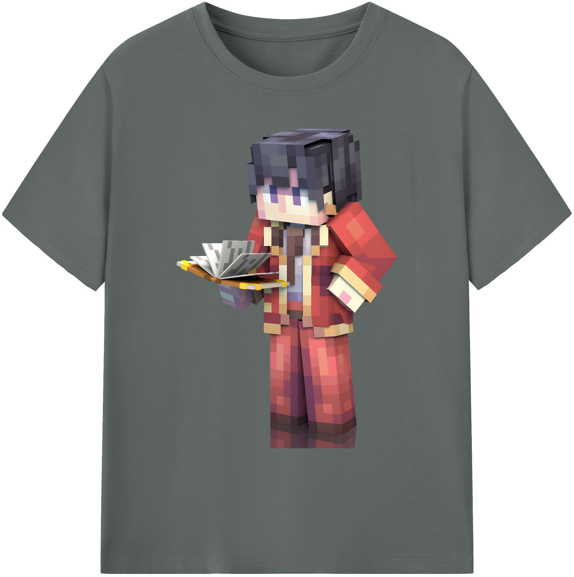 （画像用） マインクラフト ブロックの世界 Minecraft MC Block world 綿100％ メンズ半袖Tシャツ｜肌触りやわらか＆通気性